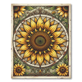 Golden Sunflower Botanical Victorian Art Rug