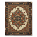 Terracotta Floral Medallion Intricate Frame Rug