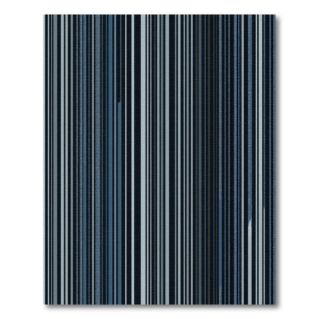Indigo Blue Vertical Stripe Appeal Rug