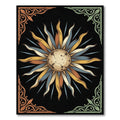 Celestial Sun Medallion Earthy Tones Rug
