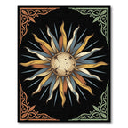 Celestial Sun Medallion Earthy Tones Rug