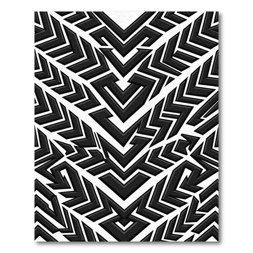 Monochromatic Geometric Maze Rug