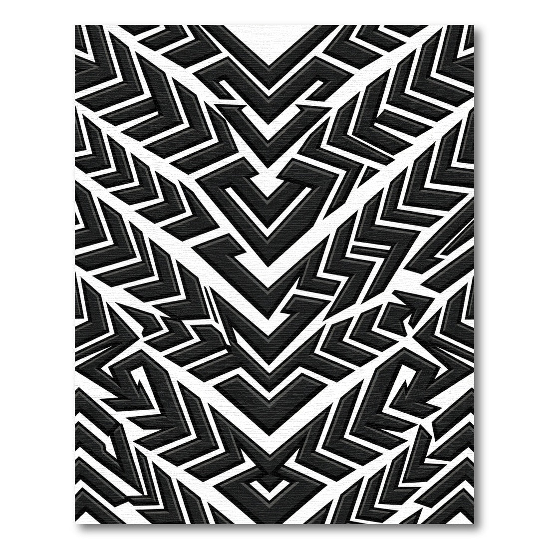 Monochromatic Geometric Maze Rug