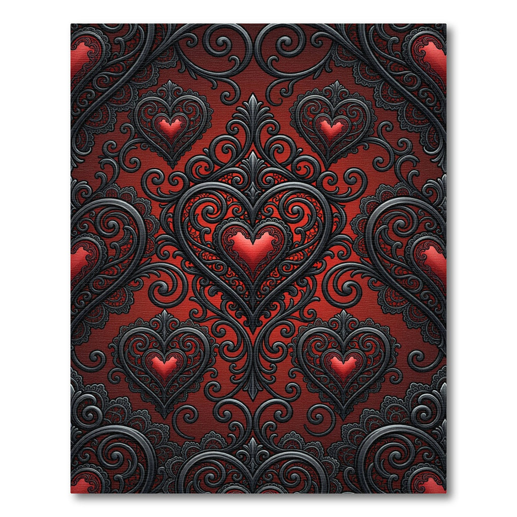 Crimson Heart Victorian Lace Rug