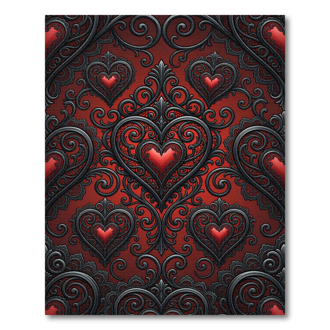 Crimson Heart Victorian Lace Rug