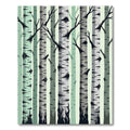 Gradient Forest Birch Trees Rug