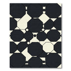 Monochrome Geometric Octagon Mosaic Rug