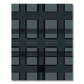 Dark Teal Plaid Stripe Composition Rug