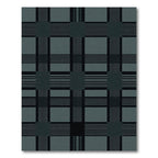 Dark Teal Plaid Stripe Composition Rug