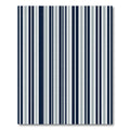 Minimalist Navy and Slate Striped Rectangle Rug