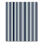 Minimalist Navy and Slate Striped Rectangle Rug