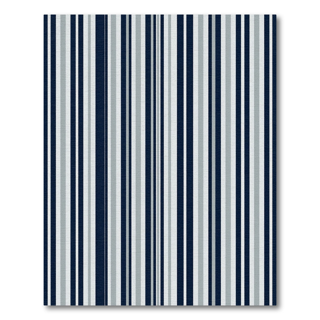 Minimalist Navy and Slate Striped Rectangle Rug