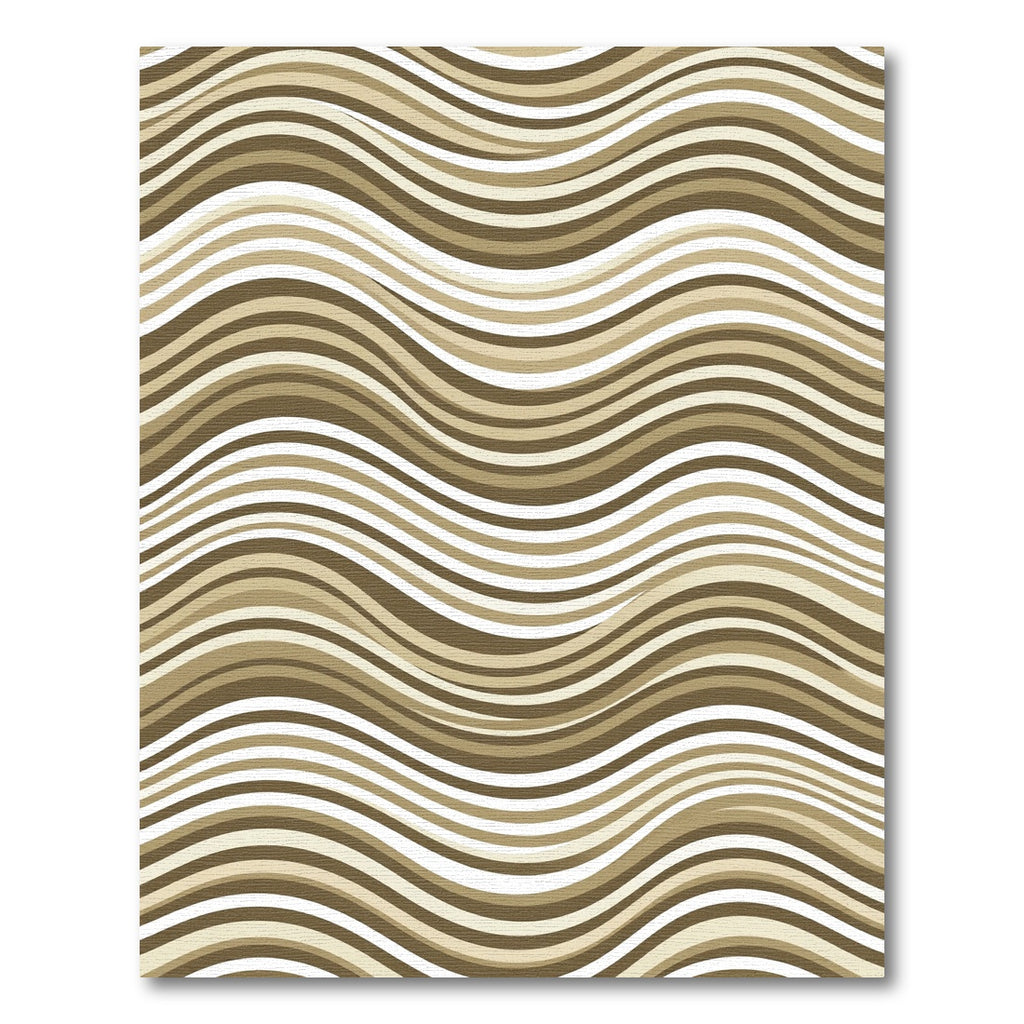 Earthy Tones Wavy Stripes Rug