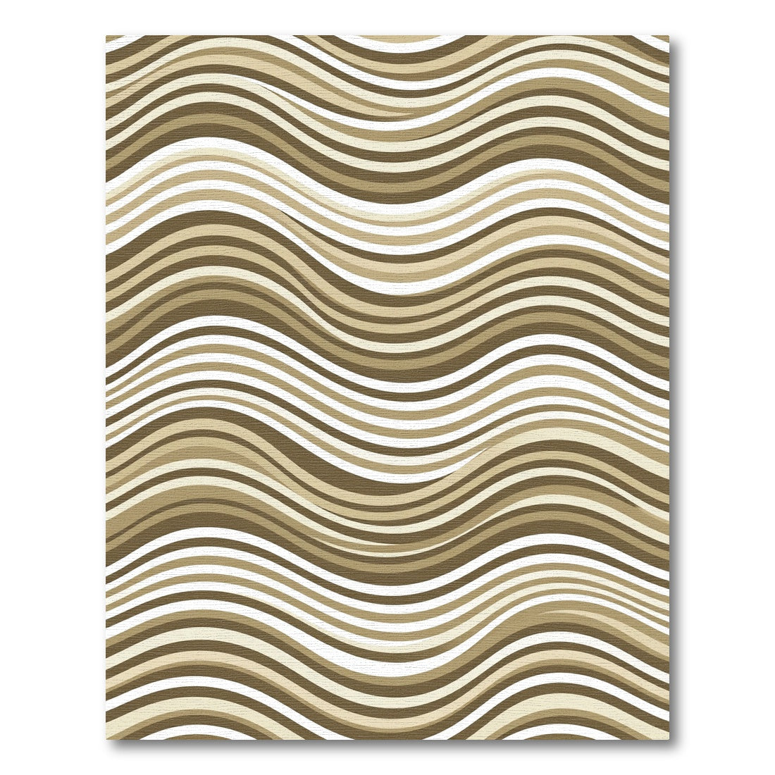 Earthy Tones Wavy Stripes Rug