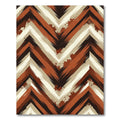 Modern Earth Toned Abstract Chevron Rug