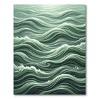 Abstract Sage Green Ethereal Ocean Swirl Rug