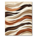 Earthy Tone Brushstroke Waves Rug