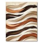 Earthy Tone Brushstroke Waves Rug