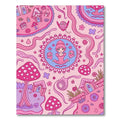 Pink Kawaii Mushroom Fairy Village Rug