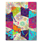 Vibrant Confetti Festival Firework Collage Rug