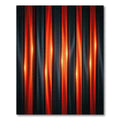Dark Orange Vertical Stripe Lighting Rug