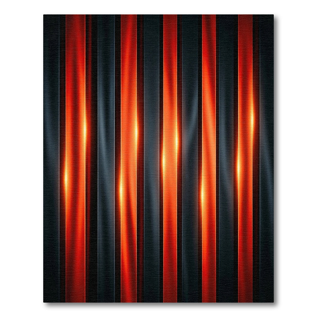 Dark Orange Vertical Stripe Lighting Rug