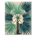 Lush Tropical Green Palm Foliage Rug