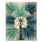Lush Tropical Green Palm Foliage Rug