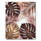 Monstera Palm Leaf Duo Metallic Glow Rug