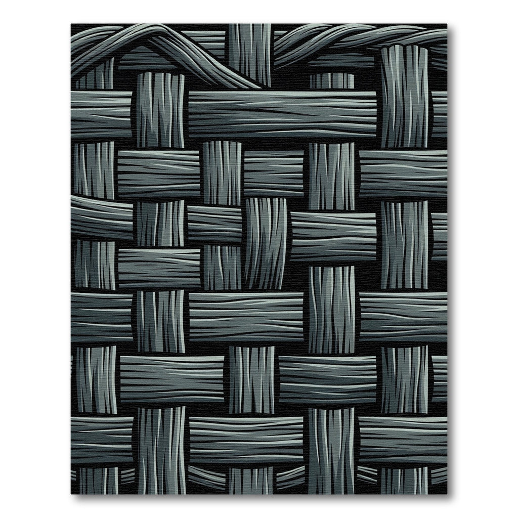 Monochromatic Grayscale Woven Texture Rug