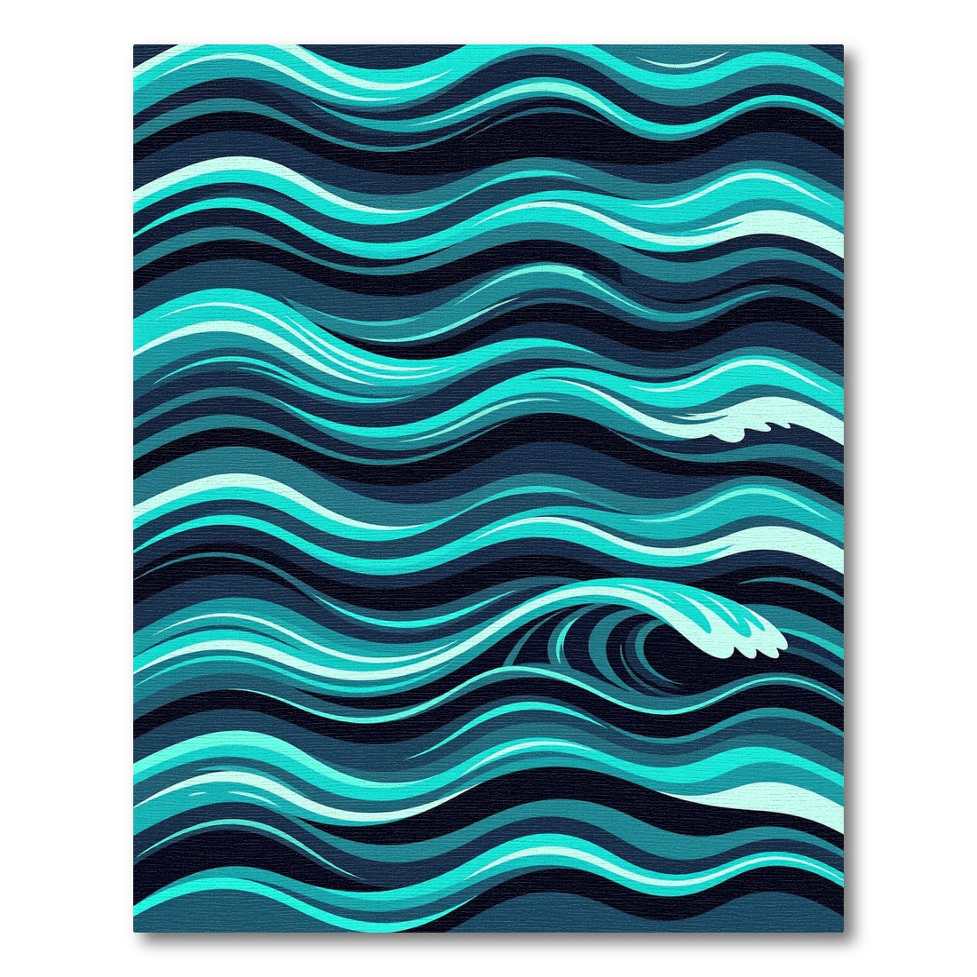 Deep Ocean Wave Swirl Rug