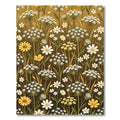 Golden Meadow Wildflower Botanical Farmhouse Rug