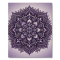 Intricate Violet Ornate Floral Mandala Rug