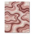 Earthy Terracotta Contour Lines Rug