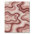 Earthy Terracotta Contour Lines Rug