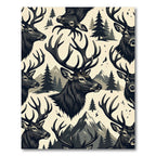 Rustic Black Elk Mountain Forest Rug