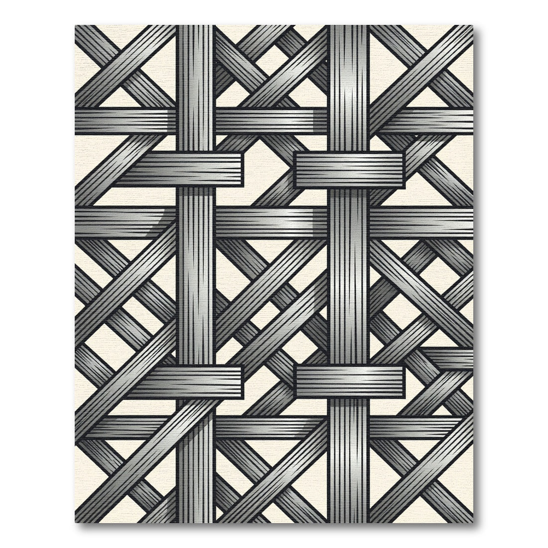 Monochromatic Woven Lattice Intertwine Rug