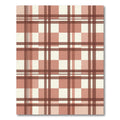 Muted Rose Plaid Grid Rug