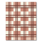 Muted Rose Plaid Grid Rug