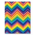 Vibrant Rainbow Zigzag Chevron Striped Rug