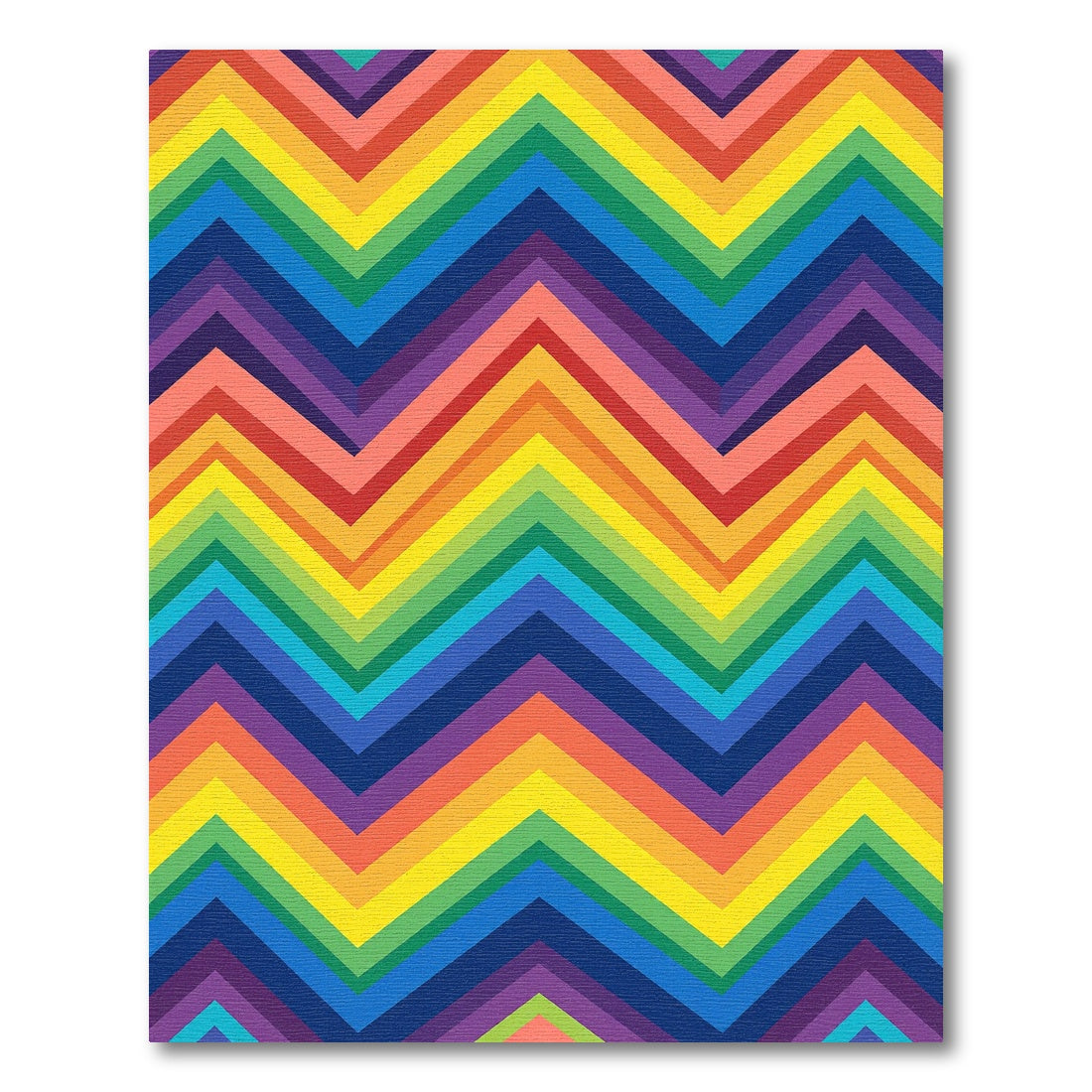 Vibrant Rainbow Zigzag Chevron Striped Rug