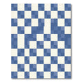 Checkerboard Blue Square Harmony Rug