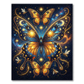 Celestial Golden Butterfly Cosmic Sky Rug