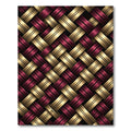 Regal Crimson Gold Woven Texture Rug