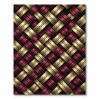 Regal Crimson Gold Woven Texture Rug