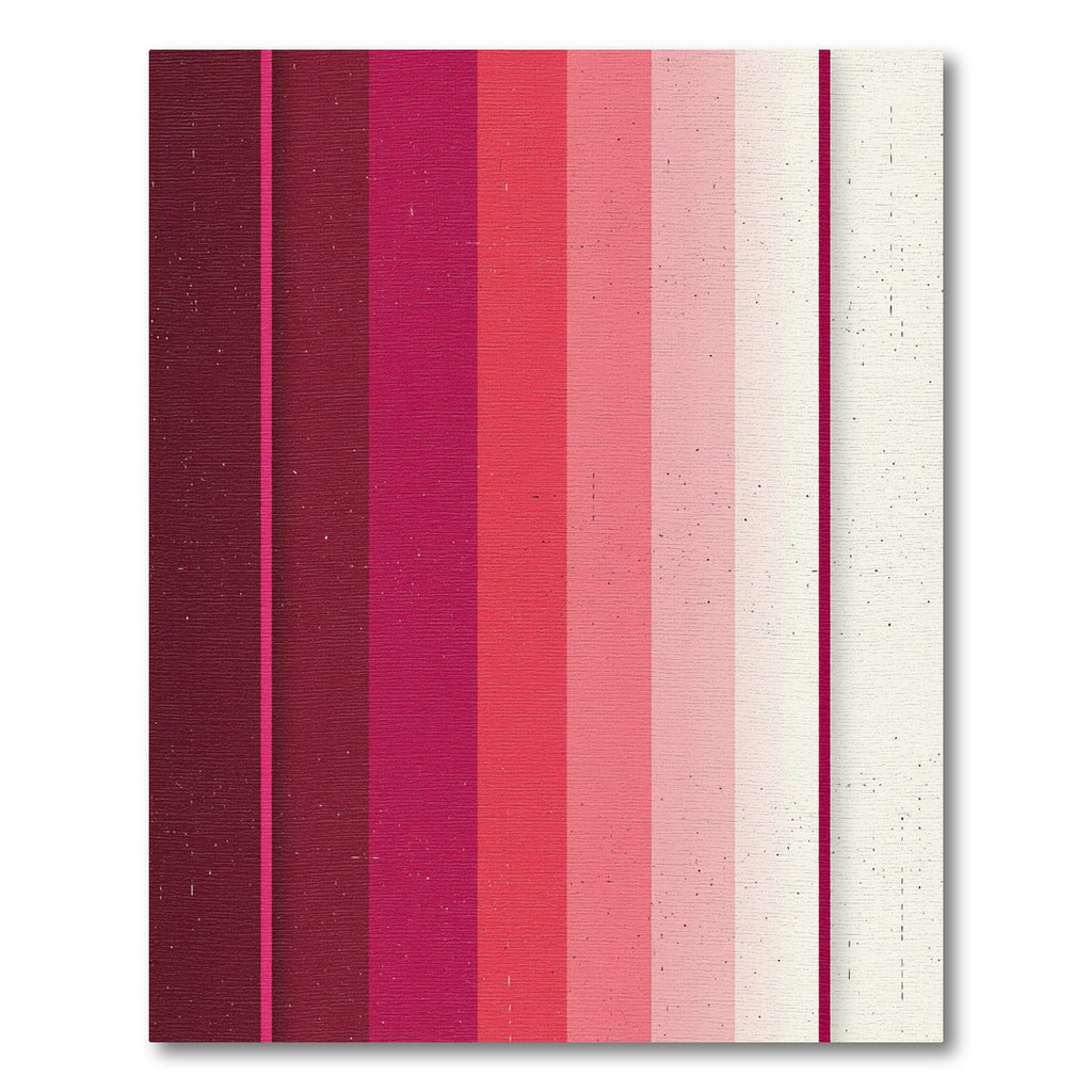 Minimalist Gradient Ruby Striped Art Piece Rug