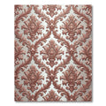 Rose Gold Damask Intricate Floral Medallion Rug