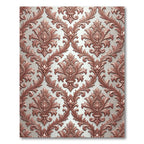 Rose Gold Damask Intricate Floral Medallion Rug