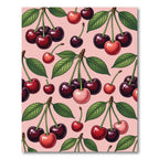 Pink Cherry Fruit Branches Rug
