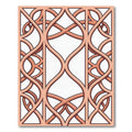 Elegant Blush Interlocking Curved Lattice Rug